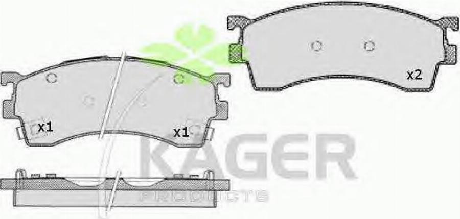 Kager 35-0570 - Kit pastiglie freno, Freno a disco autozon.pro