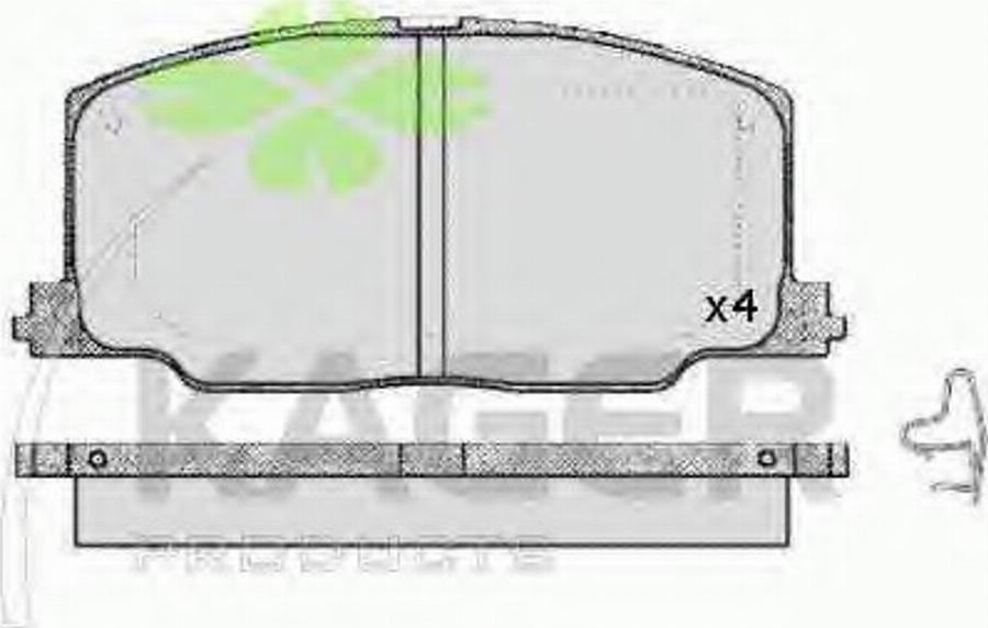 Kager 35-0654 - Kit pastiglie freno, Freno a disco autozon.pro