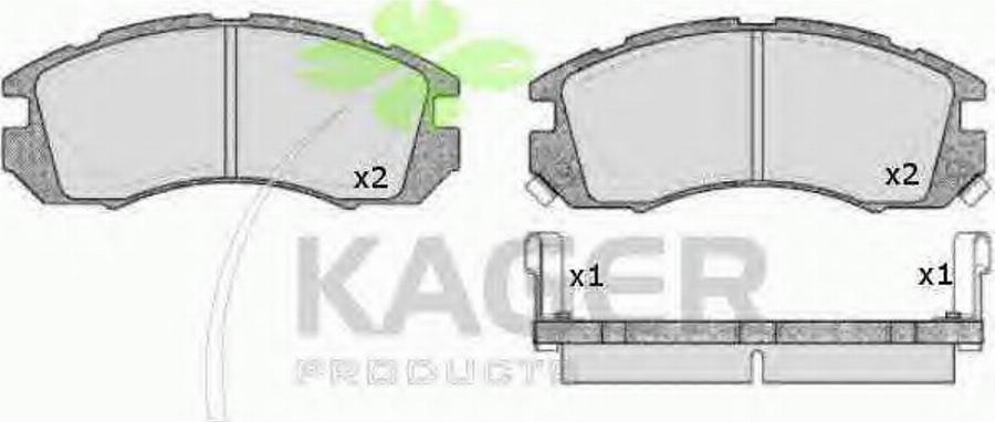 Kager 35-0651 - Kit pastiglie freno, Freno a disco autozon.pro