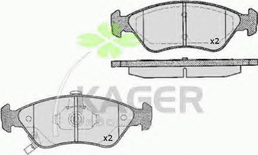 Kager 350657 - Kit pastiglie freno, Freno a disco autozon.pro