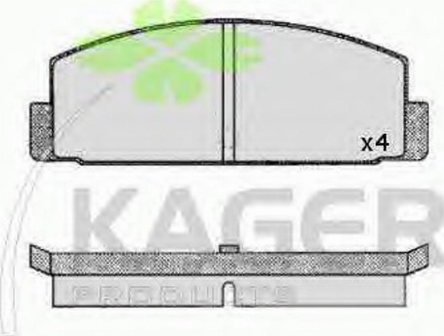 Kager 35-0619 - Kit pastiglie freno, Freno a disco autozon.pro