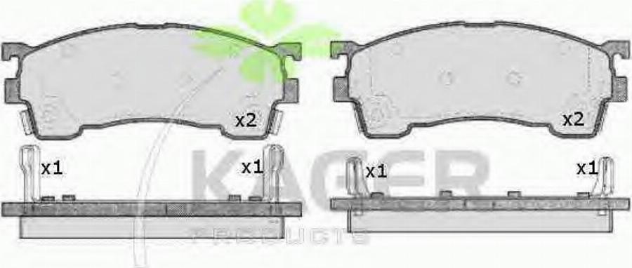 Kager 35-0623 - Kit pastiglie freno, Freno a disco autozon.pro