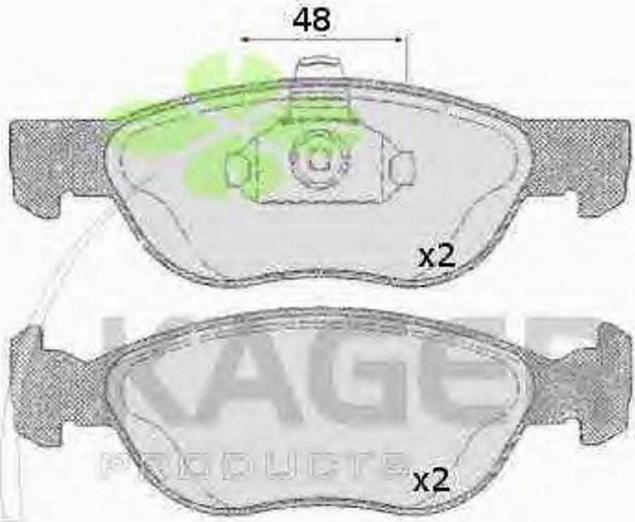 Kager 350627 - Kit pastiglie freno, Freno a disco autozon.pro