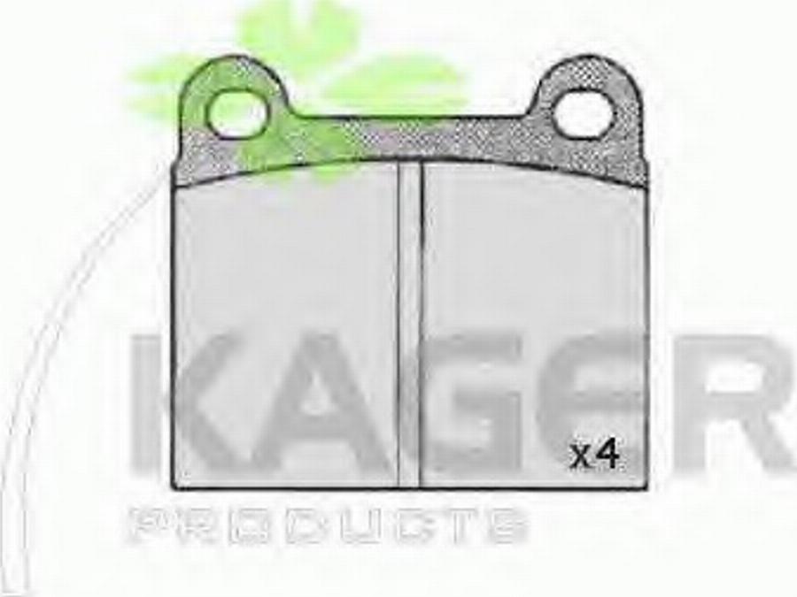 Kager 35-0044 - Kit pastiglie freno, Freno a disco autozon.pro