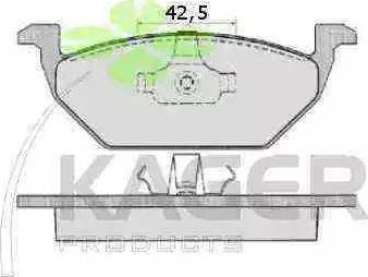 Kager 35-0048 - Kit pastiglie freno, Freno a disco autozon.pro