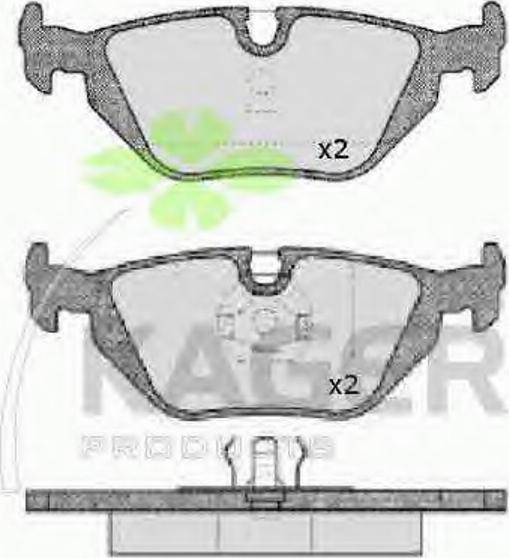 Kager 35-0043 - Kit pastiglie freno, Freno a disco autozon.pro