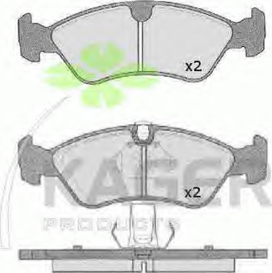 Kager 35-0047 - Kit pastiglie freno, Freno a disco autozon.pro