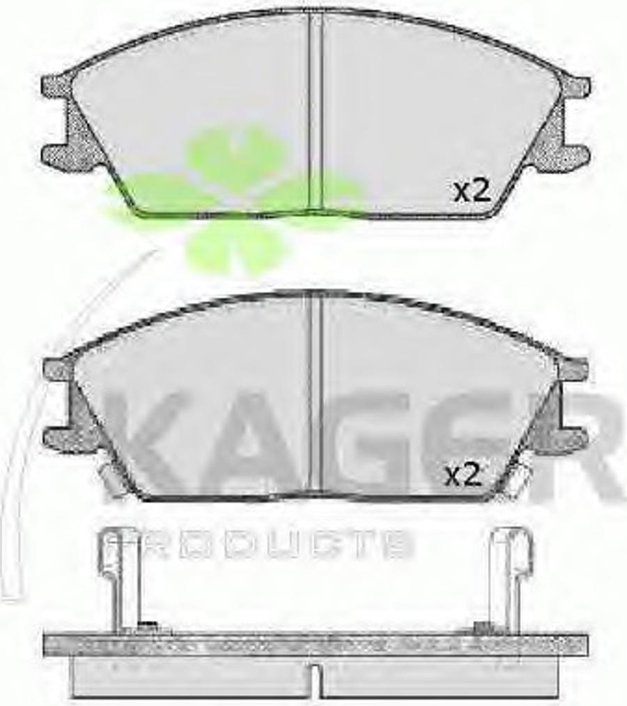 Kager 350058 - Kit pastiglie freno, Freno a disco autozon.pro