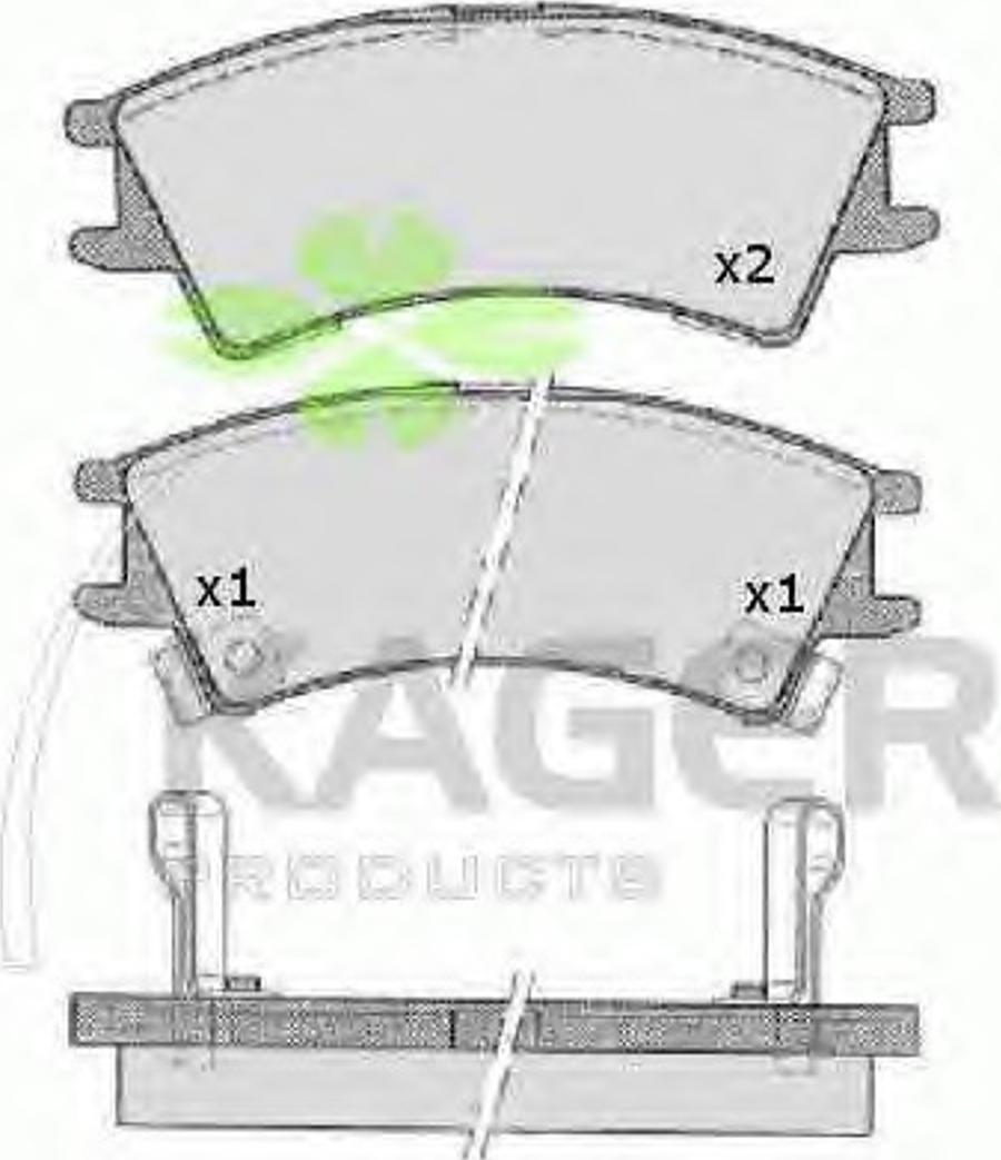 Kager 35-0065 - Kit pastiglie freno, Freno a disco autozon.pro