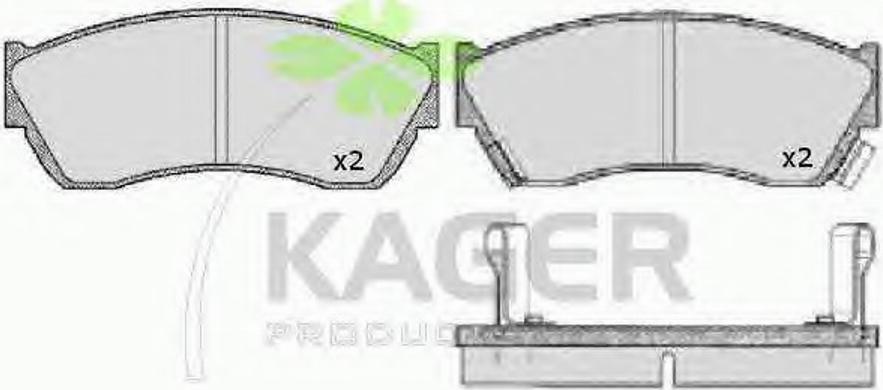 Kager 35-0009 - Kit pastiglie freno, Freno a disco autozon.pro