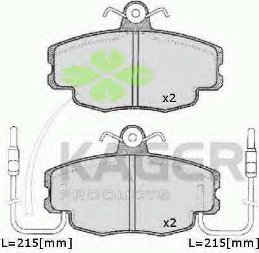 Kager 35-0005 - Kit pastiglie freno, Freno a disco autozon.pro