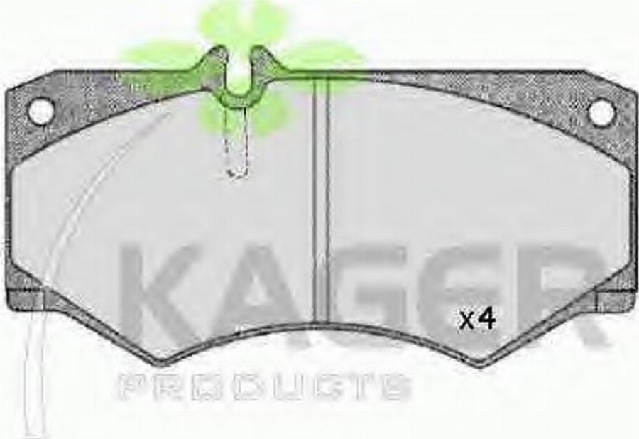 Kager 35-0016 - Kit pastiglie freno, Freno a disco autozon.pro