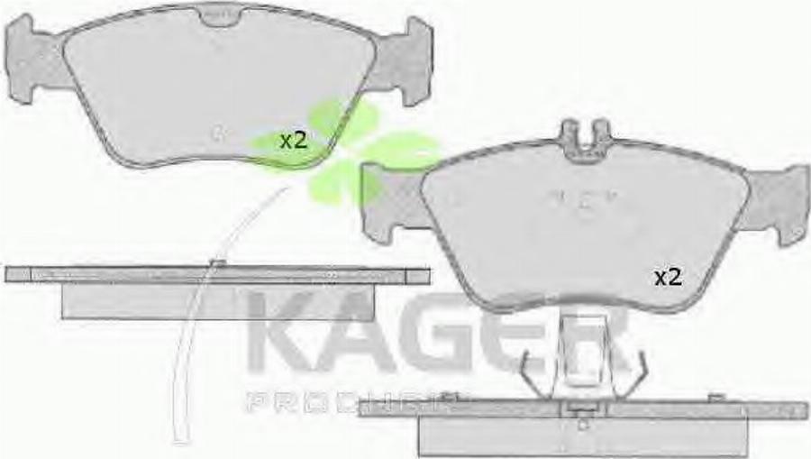 Kager 35-0018 - Kit pastiglie freno, Freno a disco autozon.pro