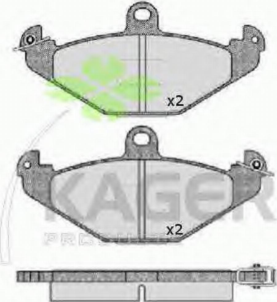 Kager 35-0086 - Kit pastiglie freno, Freno a disco autozon.pro