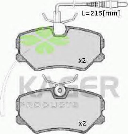 Kager 35-0027 - Kit pastiglie freno, Freno a disco autozon.pro