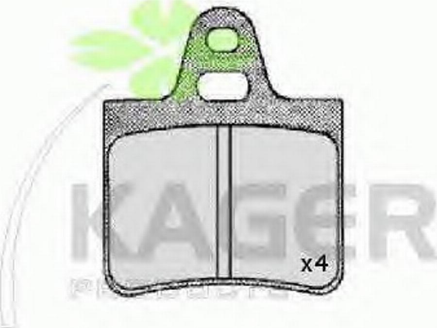 Kager 35-0076 - Kit pastiglie freno, Freno a disco autozon.pro