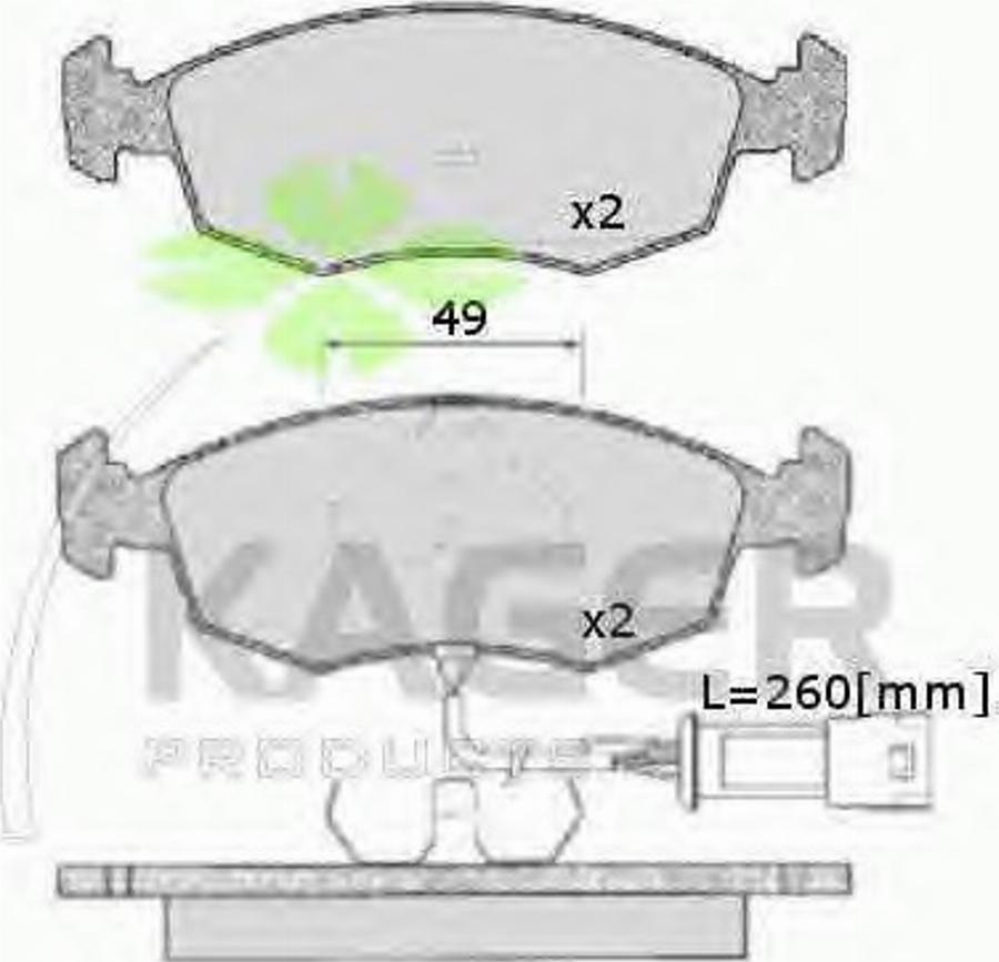 Kager 350073 - Kit pastiglie freno, Freno a disco autozon.pro