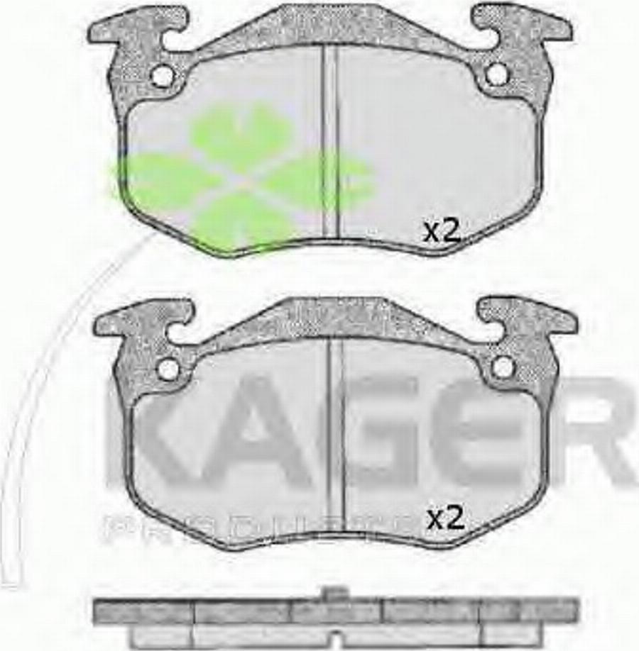 Kager 35-0145 - Kit pastiglie freno, Freno a disco autozon.pro