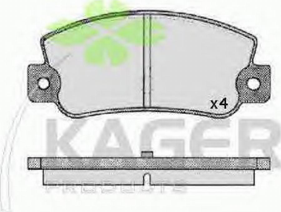 Kager 35-0146 - Kit pastiglie freno, Freno a disco autozon.pro