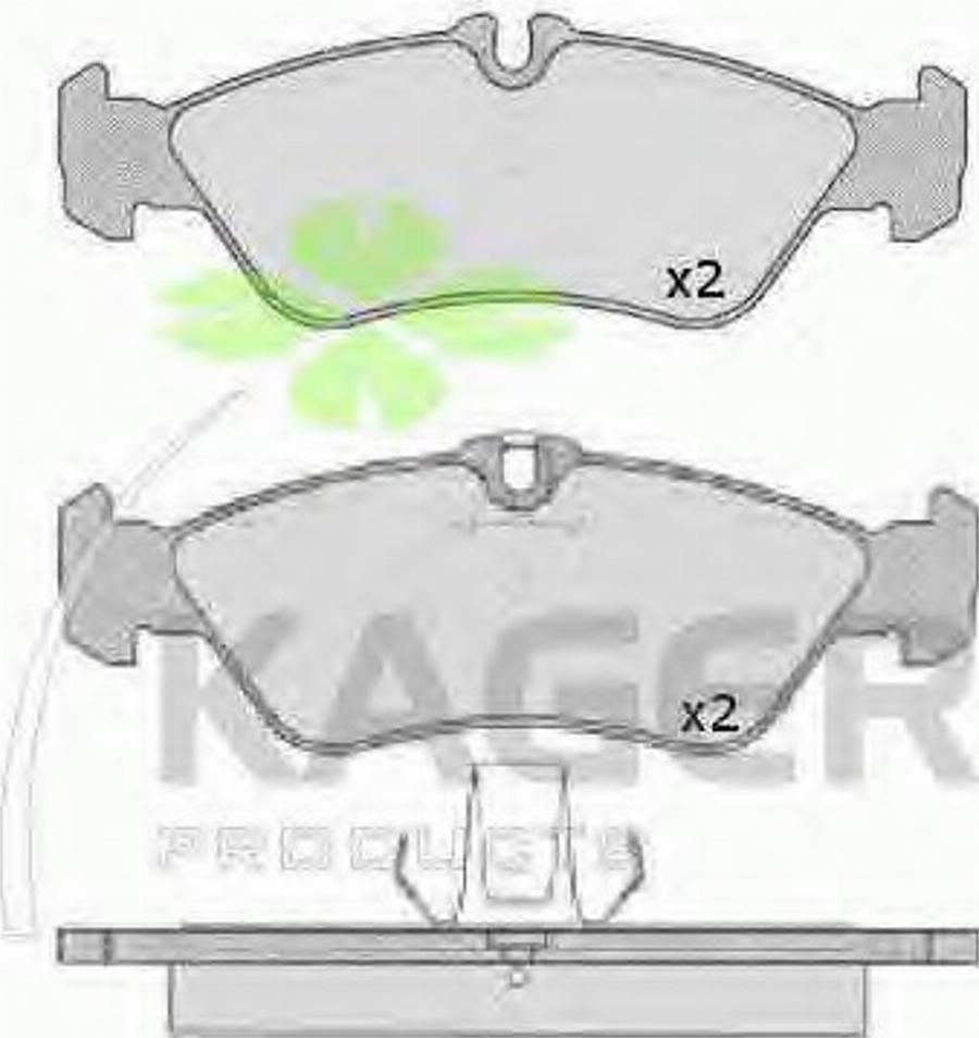 Kager 35-0158 - Kit pastiglie freno, Freno a disco autozon.pro