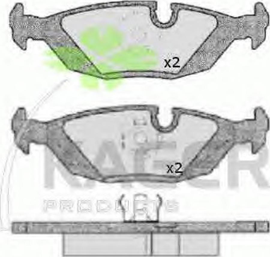 Kager 350101 - Kit pastiglie freno, Freno a disco autozon.pro