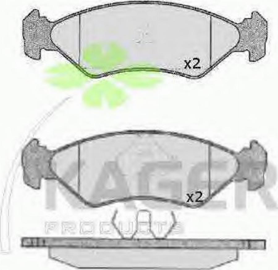 Kager 35-0136 - Kit pastiglie freno, Freno a disco autozon.pro