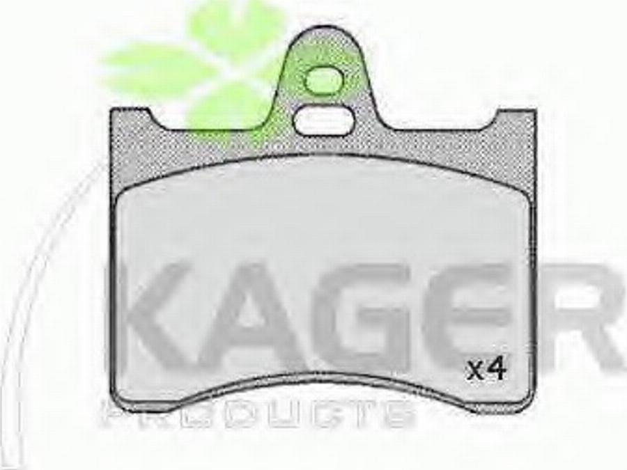 Kager 35-0349 - Kit pastiglie freno, Freno a disco autozon.pro