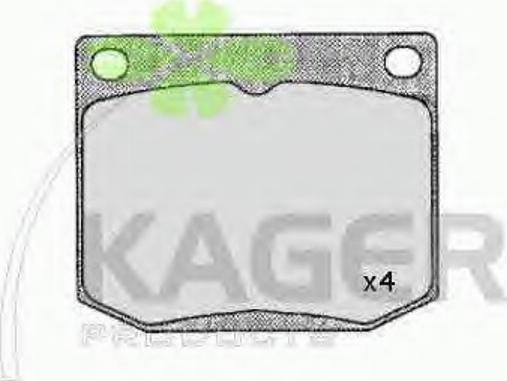 Kager 35-0352 - Kit pastiglie freno, Freno a disco autozon.pro