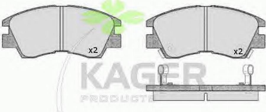 Kager 350306 - Kit pastiglie freno, Freno a disco autozon.pro