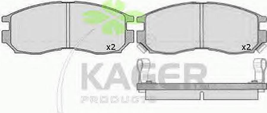 Kager 35-0308 - Kit pastiglie freno, Freno a disco autozon.pro