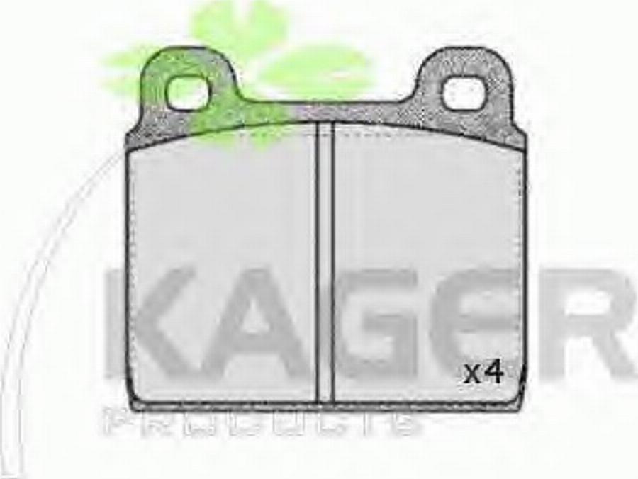 Kager 35-0319 - Kit pastiglie freno, Freno a disco autozon.pro