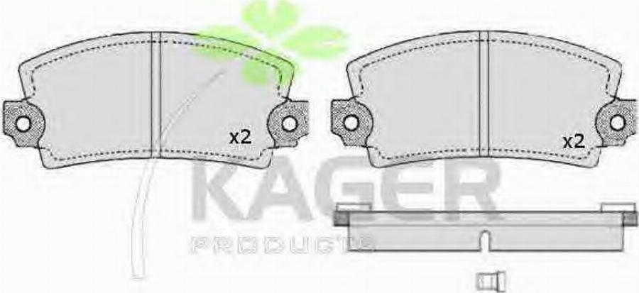 Kager 35-0389 - Kit pastiglie freno, Freno a disco autozon.pro