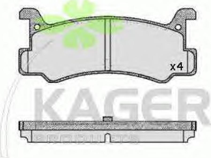 Kager 35-0320 - Kit pastiglie freno, Freno a disco autozon.pro