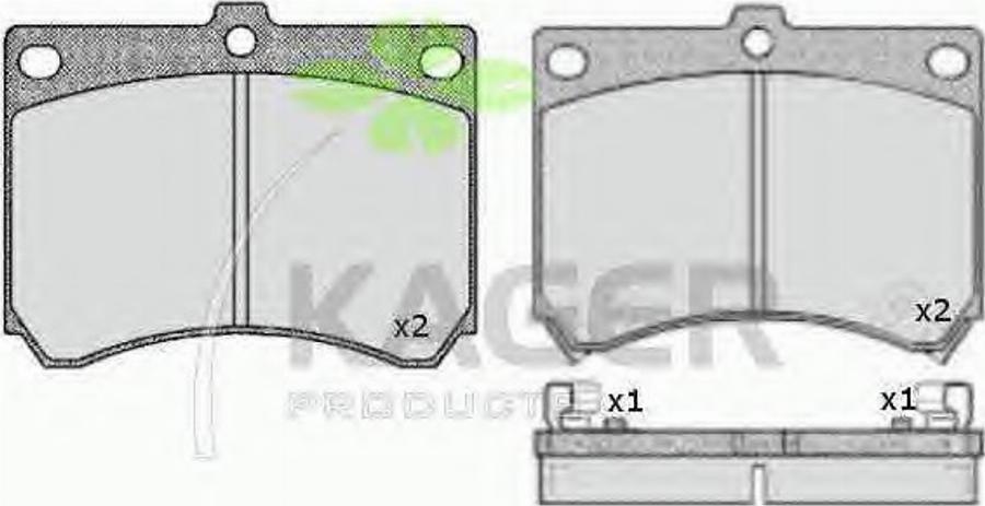 Kager 35-0297 - Kit pastiglie freno, Freno a disco autozon.pro