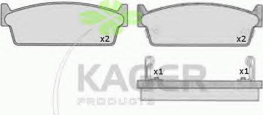 Kager 350264 - Kit pastiglie freno, Freno a disco autozon.pro