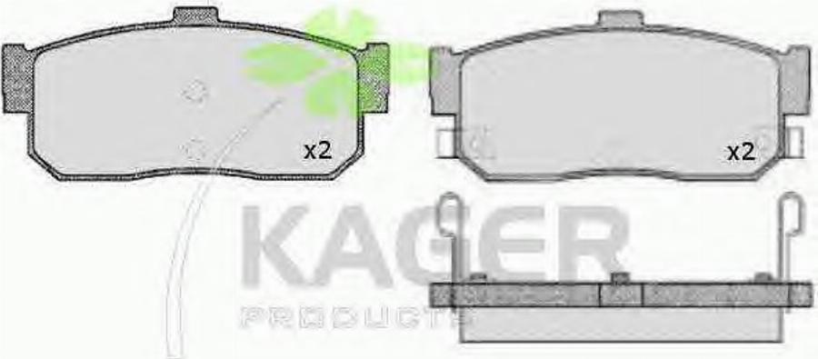 Kager 35-0267 - Kit pastiglie freno, Freno a disco autozon.pro