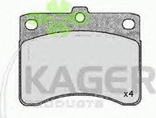 Kager 35-0207 - Kit pastiglie freno, Freno a disco autozon.pro