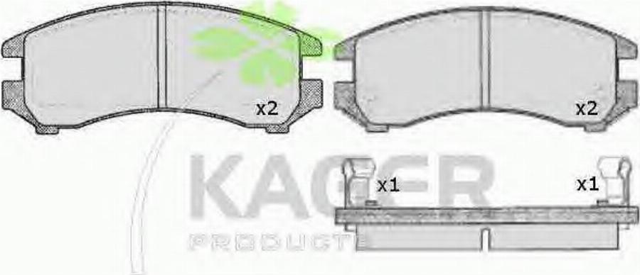 Kager 35-0285 - Kit pastiglie freno, Freno a disco autozon.pro