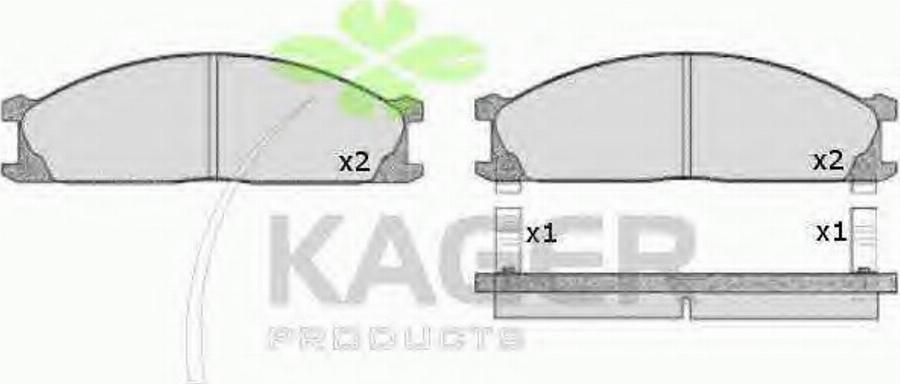 Kager 350282 - Kit pastiglie freno, Freno a disco autozon.pro