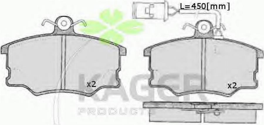 Kager 35-0236 - Kit pastiglie freno, Freno a disco autozon.pro