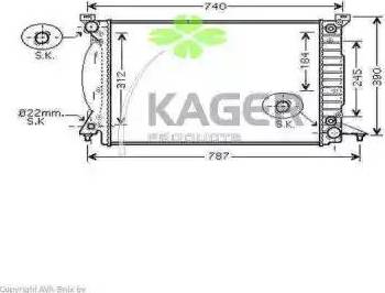 Kager 311634 - Radiatore, Raffreddamento motore autozon.pro