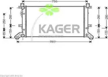 Kager 31-1216 - Radiatore, Raffreddamento motore autozon.pro