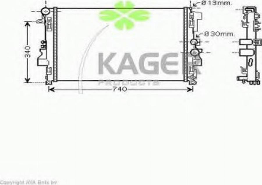 Kager 31-3489 - Radiatore, Raffreddamento motore autozon.pro