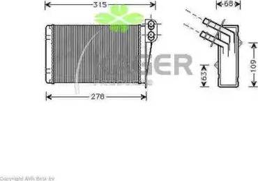 Kager 32-0114 - Scambiatore calore, Riscaldamento abitacolo autozon.pro