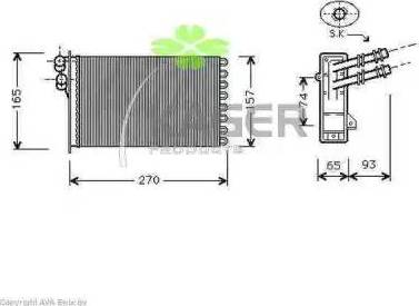 Kager 32-0138 - Scambiatore calore, Riscaldamento abitacolo autozon.pro