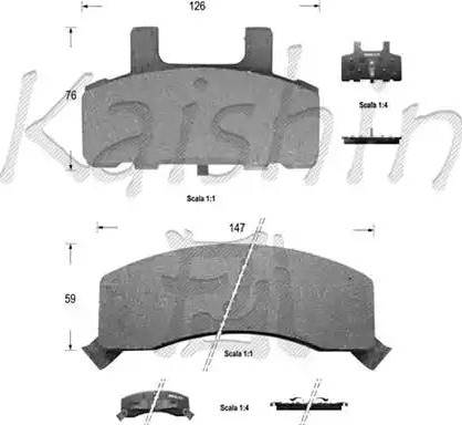 Kaishin D9985 - Kit pastiglie freno, Freno a disco autozon.pro