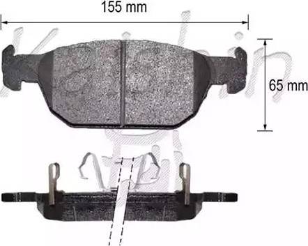 Kaishin D5165 - Kit pastiglie freno, Freno a disco autozon.pro