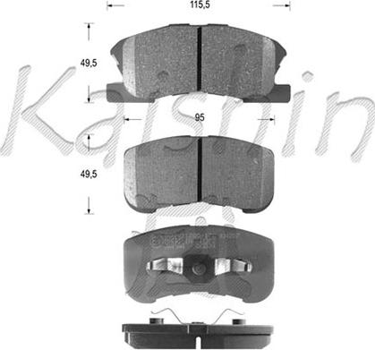 Kaishin D0034 - Kit pastiglie freno, Freno a disco autozon.pro