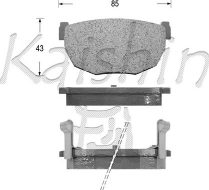 Kaishin D1099M - Kit pastiglie freno, Freno a disco autozon.pro