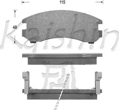 Kaishin D1066 - Kit pastiglie freno, Freno a disco autozon.pro